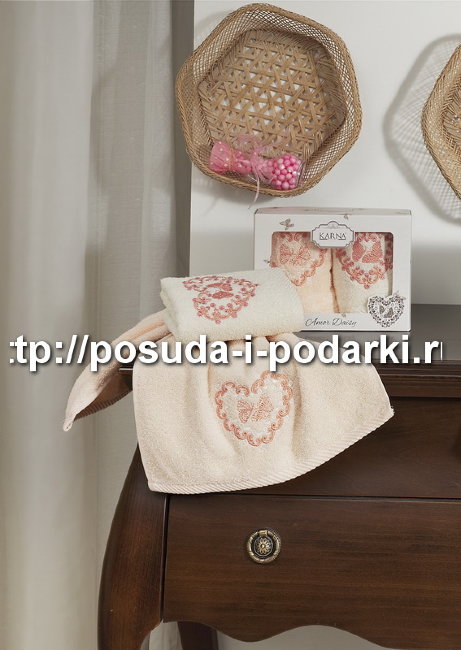 Салфетки махровые "KARNA" AMOR DAISY 30х50 см 2 шт. (Абрикосовый) Салфетки махровые "KARNA" AMOR DAISY 30х50 см 2 шт. (Абрикосовый)