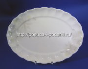 Блюдо овальное Магнолия Грэй 33 см 