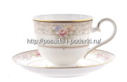 Чайные пары (чашки чайные с блюдцами) на 6 персон Норитаке Итальянская роза