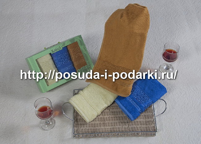 Салфетки бамбуковые "KARNA" PREMIUM 40х60 3 шт. V1