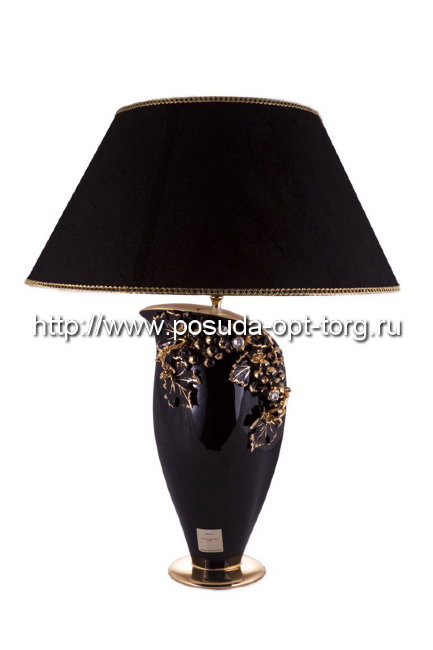 Светильник Виноград черный с кристаллами Сваровски 64 см CERAMICHE STELLA