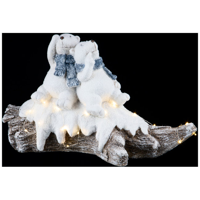 ФИГУРКА БЕЛЫЕ МЕДВЕДИ 45,5*18*27 СМ. (КОР=4ШТ.)