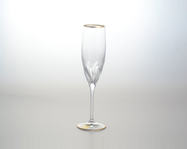 Бокалы для шампанского (Набор 6 бокалов) Палермо золото 180 мл