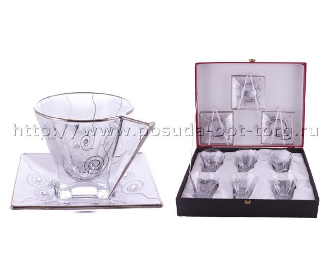 Набор для капучино Фьюжн Диско 6 чашек 190 мл, 6 блюдец