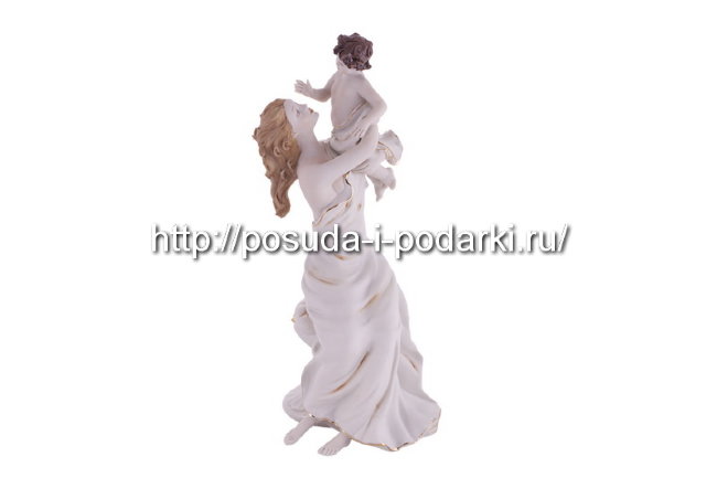 Статуэтка фарфоровая. Статуэтка Девушка с ребенком h-43 см