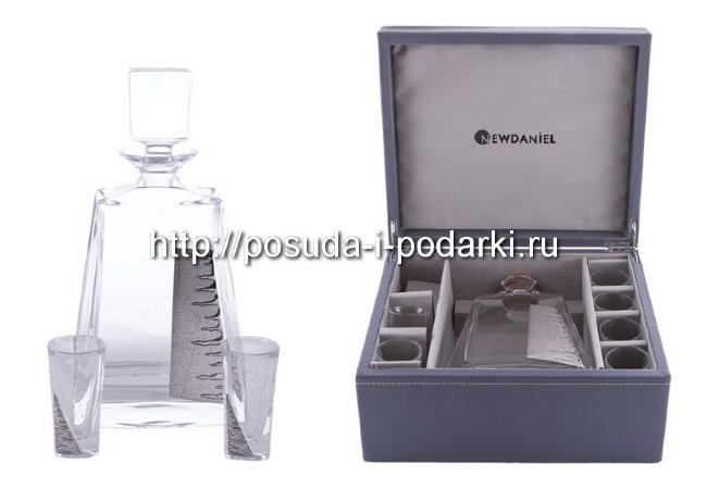 Набор для водки 7 предметов с посеребрением
