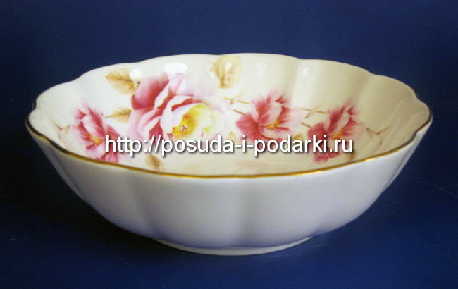 Салатник 16,5 см Розис (золотая лента)