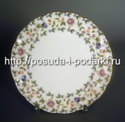 Тарелки мелкие (набор 6 тарелок) Санни Гарден (золотая лента) 18 см