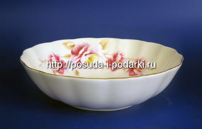 Салатник 19,5 см Розис (золотая лента)