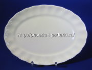 Блюдо овальное Магнолия белая 28 см 