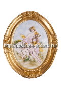 Барельеф (фарфоровая картина) Аллегория музыке 40*55h см овальный