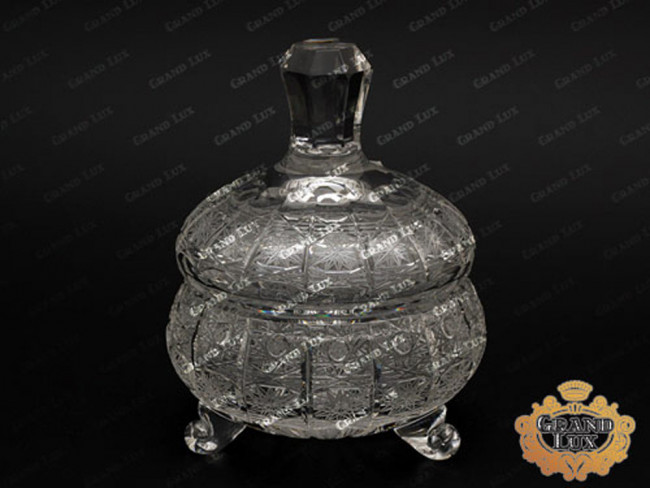 Варенница хрустальная 12 см Glasspo с крышкой