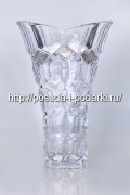 Ваза для цветов хрустальная с посеребрением 35 см