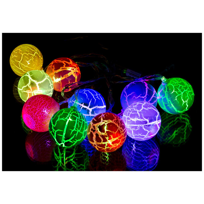 ГИРЛЯНДА ШАРЫ 5 СМ, 10LED, 3М, МУЛЬТИКОЛОР, БЕЗ БАТАРЕЕК (КОР=60ШТ.)