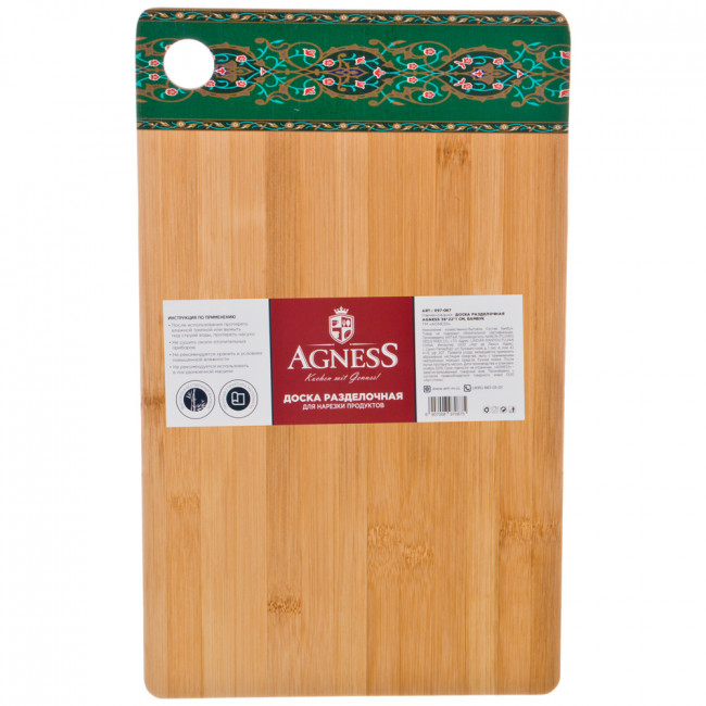 ДОСКА РАЗДЕЛОЧНАЯ  AGNESS СУРА 36X22X1.0CM
