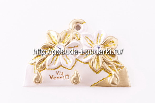 Вешалка для трех полотенец Цветок 16*11h см