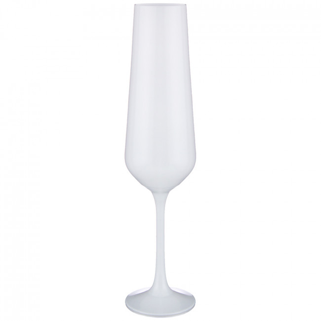 НАБОР БОКАЛОВ ДЛЯ ШАМПАНСКОГО SANDRA SPRAYED WHITE ИЗ 6 ШТ. 200 МЛ. ВЫСОТА=24 СМ. (КОР=8НАБОР.)
