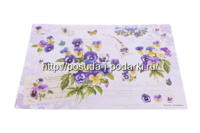 Салфетка под горячее 45*30 Романтичные фиалки