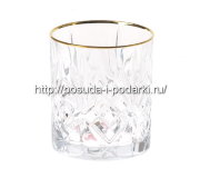 Набор стаканов для виски 280 мл Мерлин с золотом