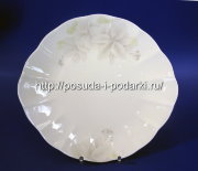 Блюдо для пирожных Магнолия Грэй (платиновая лента) 29 см