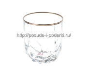 Набор 6 стаканов для виски 400 мл отводка платина, h-10 см