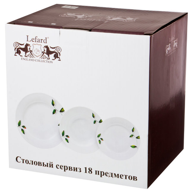 НАБОР ТАРЕЛОК НА 6 ПЕРСОН 18 ПР. ДИАМЕТР=27/20/19 СМ (КОР=2НАБОР.)