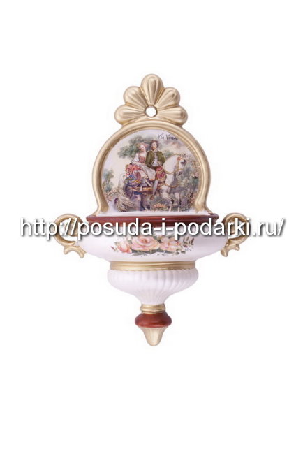 Настенное панно-кашпо Пара на коне l-12, h-15 см