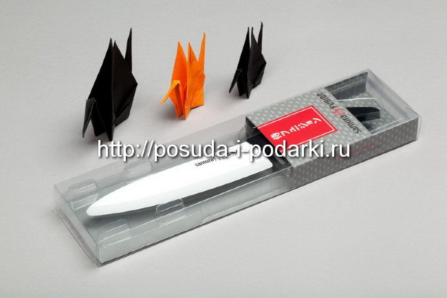 Нож кухонный керамический. Нож кухонный "Samura FUSION" Шеф 167 мм, циркониевая керамика, (Черный)