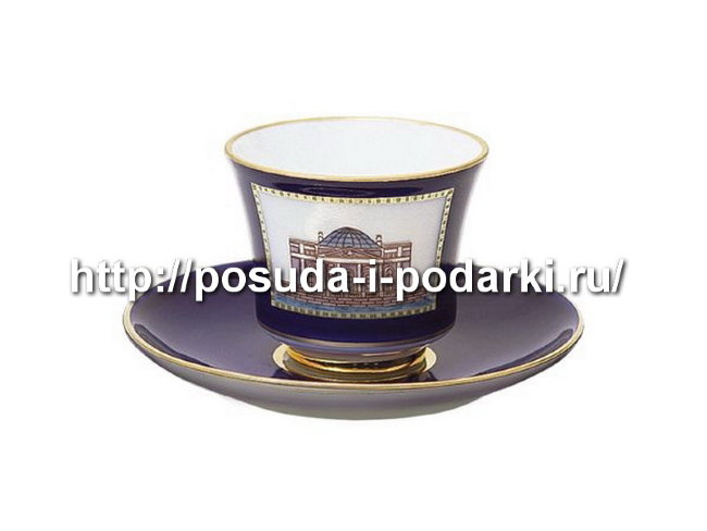 Чашка с блюдцем кофейная Банкетная 145 мл Классика Петербурга 52% №1ТН1