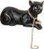 ФИГУРКА КОШКА ЧЕРНАЯ С ЦЕПОЧКОЙ 13*10 СМ. ДЛИНА=25 СМ. (КОР=9ШТ.)