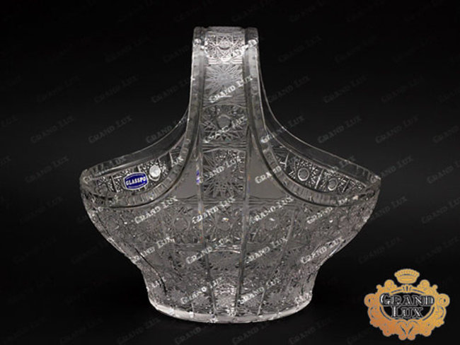 Корзинка хрустальная 30 см Glasspo
