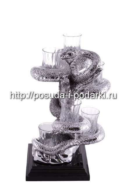 Набор для водки Змея 15*15, h 30 см