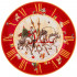 ТАРЕЛКА ОБЕДЕННАЯ LEFARD ЧАСЫ 21СМ КРАСНАЯ (КОР=18ШТ.)