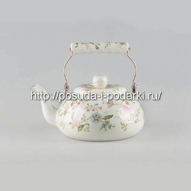 Чайник эмалированный с крышкой "Прованс", объем 2,3 л