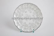 Блюдо круглое Джулия ГРЭЙ  (платиновая лента) 32 см