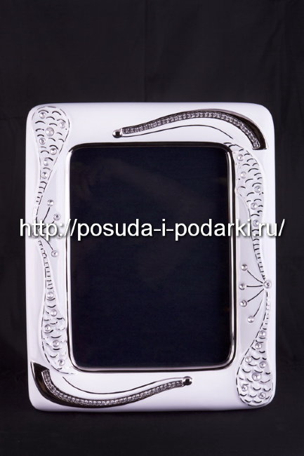 Фоторамка с платиной с кристаллами 26*32 см