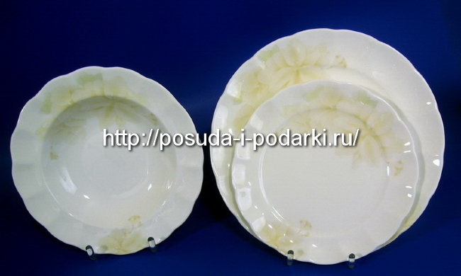 Набор тарелок на 6 персон Магнолия Крем 