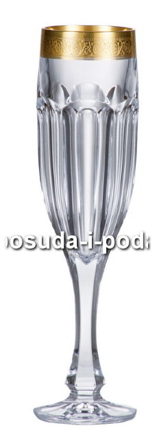Бокалы для шампанского (набор 6 фужеров) Сафари голд 150 мл