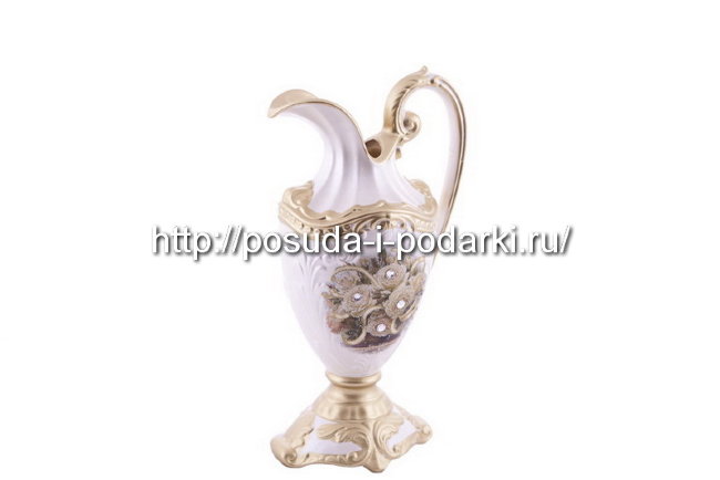 Кувшин Белые розы d-15, h-27 см