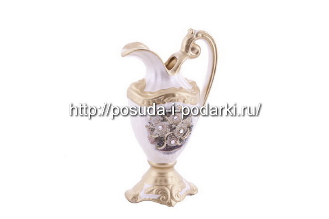Кувшин Белые розы d-12, h-19 см