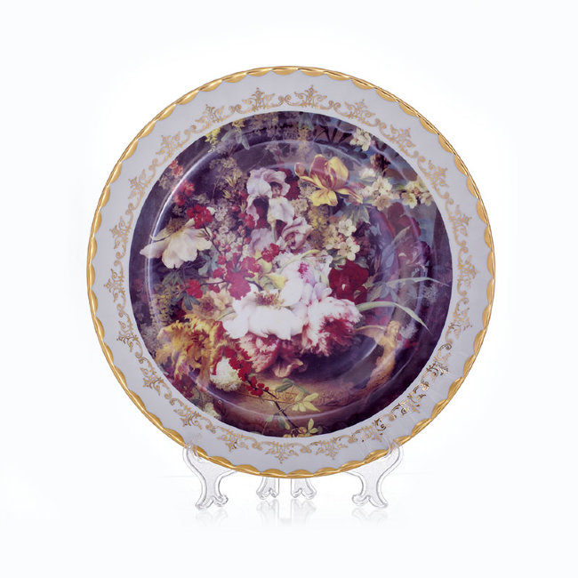 Настенная тарелка 32 см "Цветы 5"