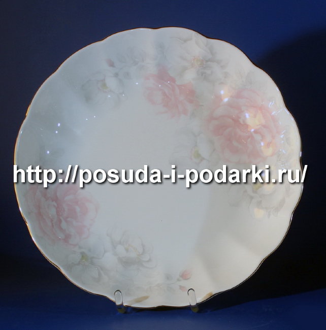 Блюдо для фруктов Шиповник (золотая лента) 30,5 см