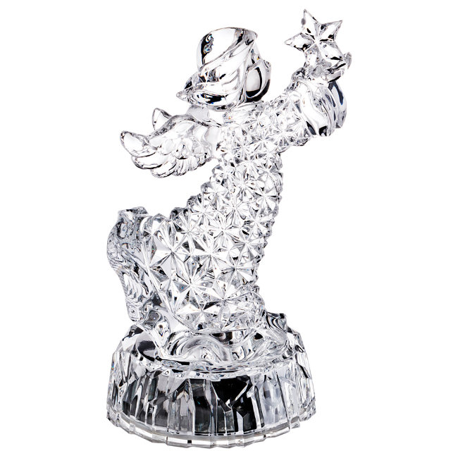 КОМПЛЕКТ ИЗ 2-Х ФИГУРОК АНГЕЛ СО ЗВЕЗДОЙ 20*10*10 СМ ДИЗАЙН: ГОРНЫЙ ХРУСТАЛЬ (КОР=8КОМП.)