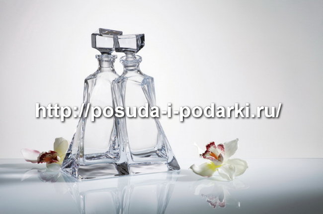 Набор из 2-х графинов Богемия Кристал 0,75 л LOVERS Набор из 2-х графинов Богемия Кристал 0,75 л LOVERS
