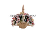 Статуэтка фарфоровая. Корзина с цветами 26*19, h-24 см