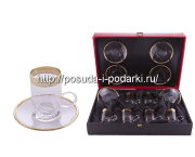 Набор для чая на 6 персон (6 чашек, 6 блюдец) декор Сан Марко