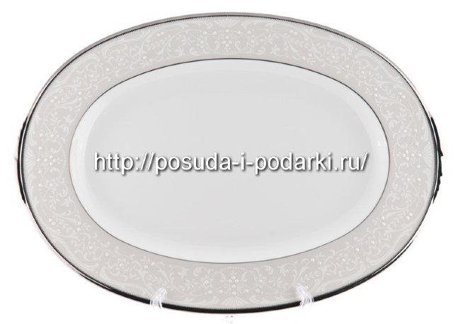 Блюдо овальное 41 см Серебрянный дворец