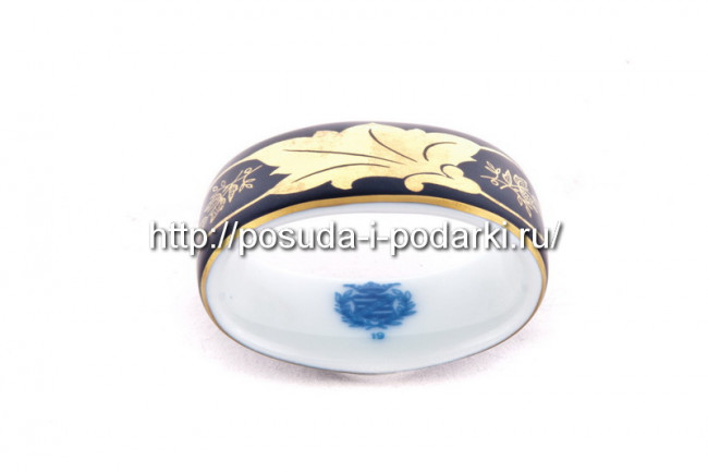 Кольцо для салфетки 6 см Катарина Синий кленовый лист