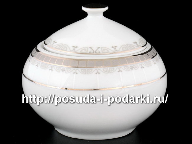 Сахарница 0,2 л Опал платиновая лента