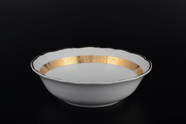 Салатник 23 см Мария Луиза Золотая лента